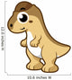 Cute Illustration Pachycephalosaurus Dinosaur Wall Decal Design 1