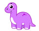 Cute Illustration Brontosaurus Dinosaur Wall Decal