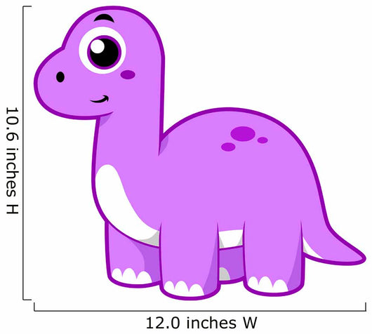 Cute Illustration Brontosaurus Dinosaur Wall Decal