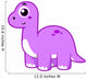 Cute Illustration Brontosaurus Dinosaur Wall Decal