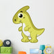 Cute Illustration Parasaurolophus Dinosaur Wall Decal Design 3