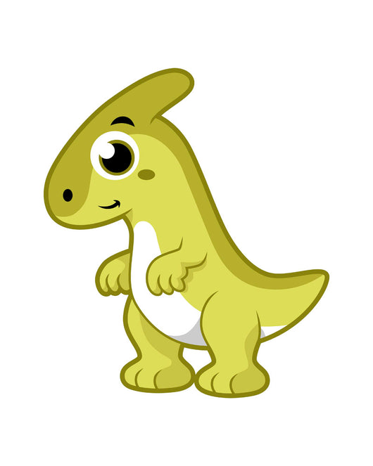 Cute Illustration Parasaurolophus Dinosaur Wall Decal Design 3