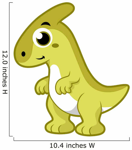 Cute Illustration Parasaurolophus Dinosaur Wall Decal Design 3