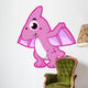 Cute Illustration Pterodactyl Wall Decal Design 2