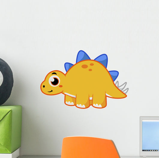 Cute Illustration Stegosaurus Wall Decal Design 6