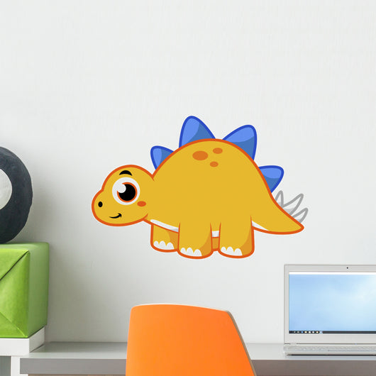 Cute Illustration Stegosaurus Wall Decal Design 6