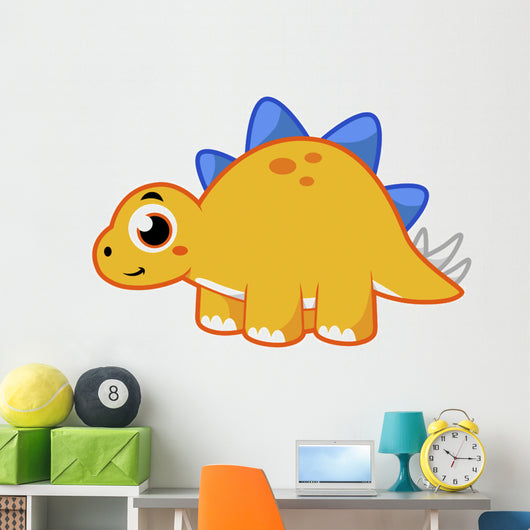 Cute Illustration Stegosaurus Wall Decal Design 6