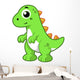 Cute Illustration Tyrannosaurus Rex Wall Decal Design 3
