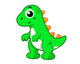 Cute Illustration Tyrannosaurus Rex Wall Decal Design 3