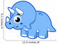 Cute Illustration Triceratops Dinosaur Wall Decal