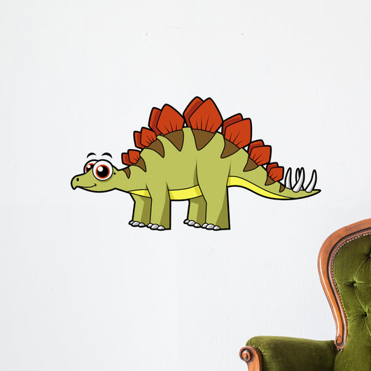 Cute Illustration Stegosaurus Dinosaur Wall Decal