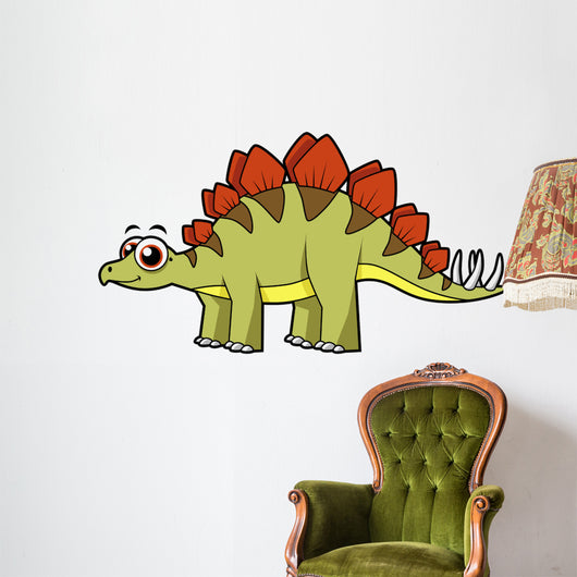 Cute Illustration Stegosaurus Dinosaur Wall Decal