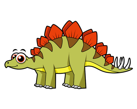 Cute Illustration Stegosaurus Dinosaur Wall Decal