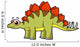Cute Illustration Stegosaurus Dinosaur Wall Decal
