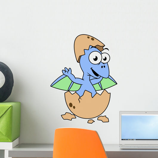 Cute Illustration Baby Pterodactyl Wall Decal