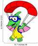 Illustration Pterodactyl Parachuting Wall Decal
