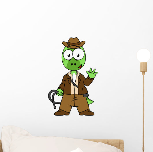 Illustration Parasaurolophus Dressed as Wall Decal