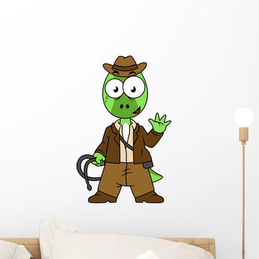 Illustration Parasaurolophus Dressed as Wall Decal
