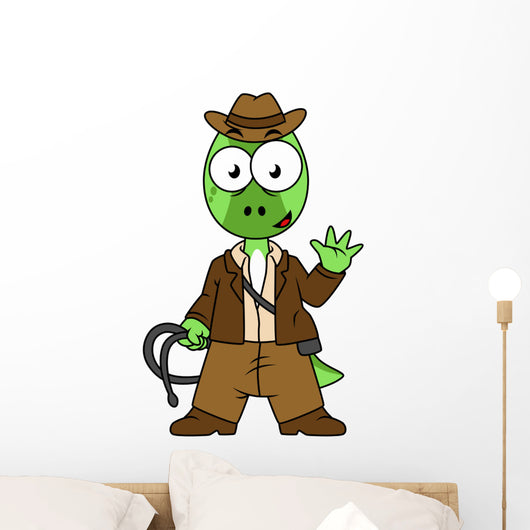 Illustration Parasaurolophus Dressed as Wall Decal