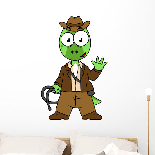 Illustration Parasaurolophus Dressed as Wall Decal