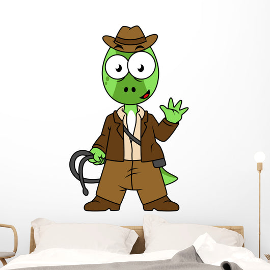 Illustration Parasaurolophus Dressed as Wall Decal