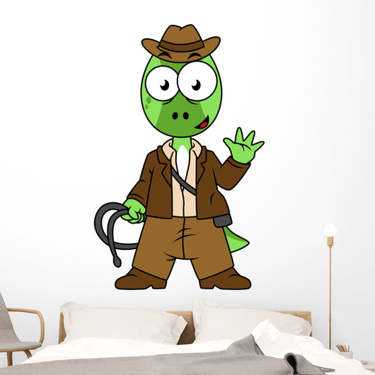 Illustration Parasaurolophus Dressed as Wall Decal
