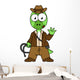 Illustration Parasaurolophus Dressed as Wall Decal