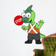 Illustration Parasaurolophus Traffic Enforcer Wall Decal