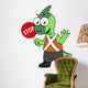 Illustration Parasaurolophus Traffic Enforcer Wall Decal