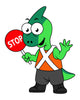 Illustration Parasaurolophus Traffic Enforcer Wall Decal