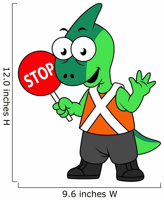 Illustration Parasaurolophus Traffic Enforcer Wall Decal