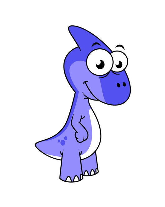 Cute Illustration Parasaurolophus Dinosaur Wall Decal Design 2