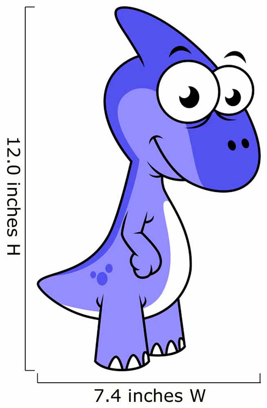 Cute Illustration Parasaurolophus Dinosaur Wall Decal Design 2