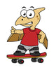 Illustration Pterosaur Skateboarding Wall Decal