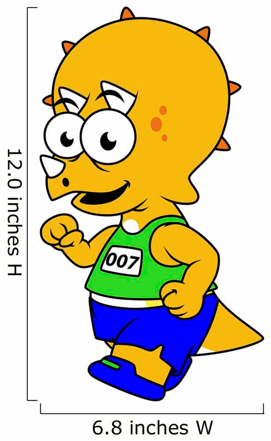 Illustration Triceratops Runner Wall Decal
