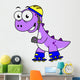 Illustration Skating Tyrannosaurus Rex Wall Decal