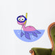 Illustration Snorkeling Loch Ness Wall Decal