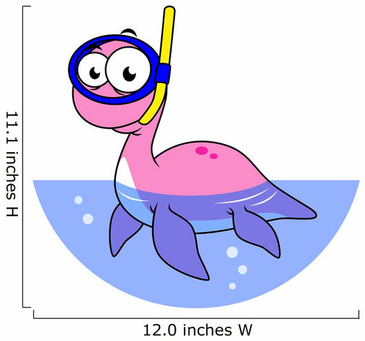 Illustration Snorkeling Loch Ness Wall Decal