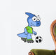 Cute Illustration Parasaurolophus Playing Wall Decal