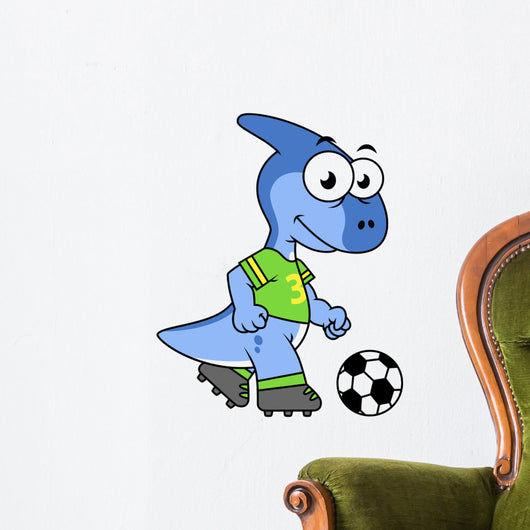 Cute Illustration Parasaurolophus Playing Wall Decal