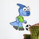 Cute Illustration Parasaurolophus Playing Wall Decal