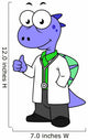 Illustration Spinosaurus Doctor Wall Decal