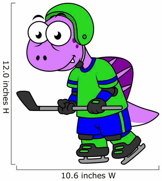 Illustration Spinosaurus Hockey Player Wall Decal