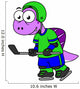 Illustration Spinosaurus Hockey Player Wall Decal