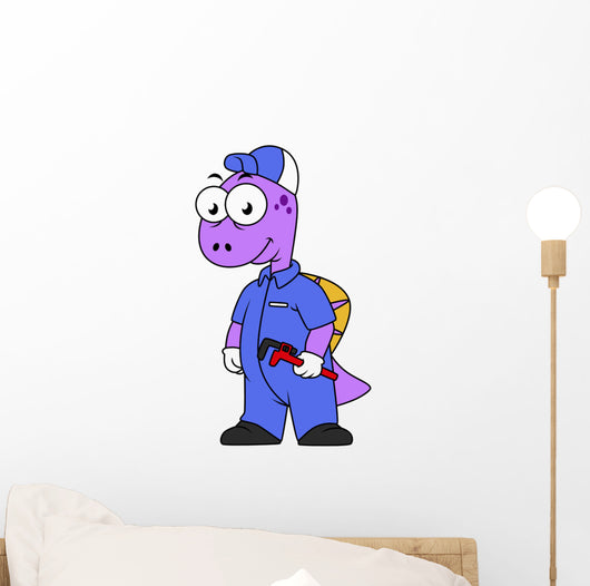Illustration Spinosaurus Plumber Wall Decal
