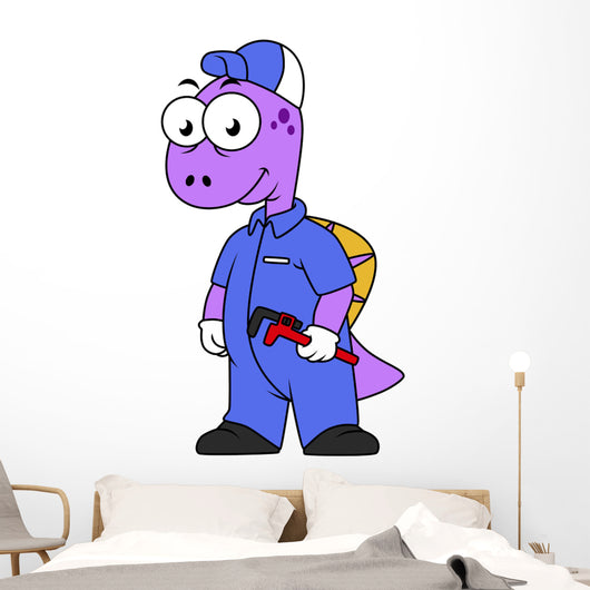 Illustration Spinosaurus Plumber Wall Decal
