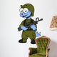 Illustration Stegosaurus Soldier Wall Decal