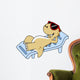 Illustration Sunbathing Tyrannosaurus Rex Wall Decal