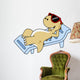 Illustration Sunbathing Tyrannosaurus Rex Wall Decal