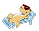 Illustration Sunbathing Tyrannosaurus Rex Wall Decal